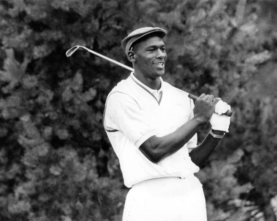 Classic Photograph - Michael Jordan Playing Golf by Retro Images Archive