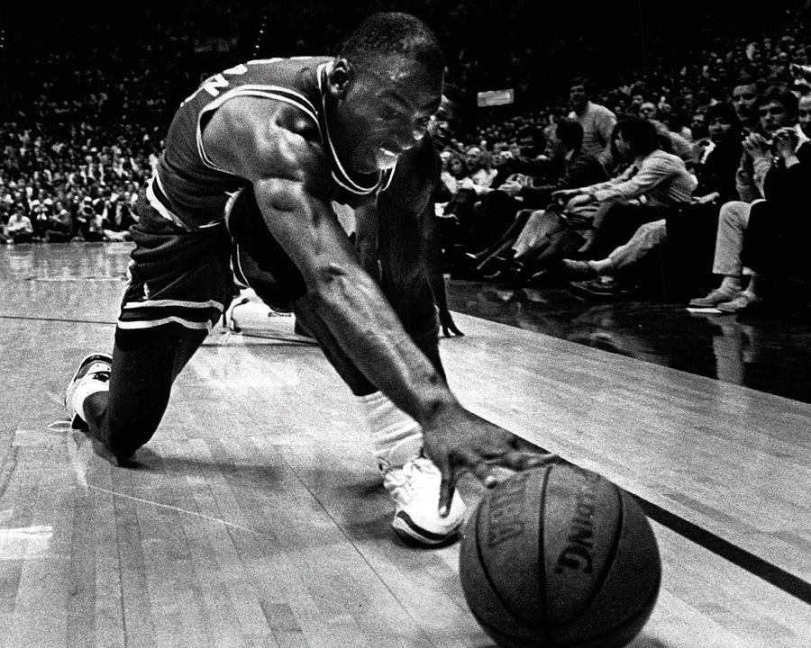 Michael Jordan Photograph - Michael Jordan Reaches For The Ball by Retro Images Archive