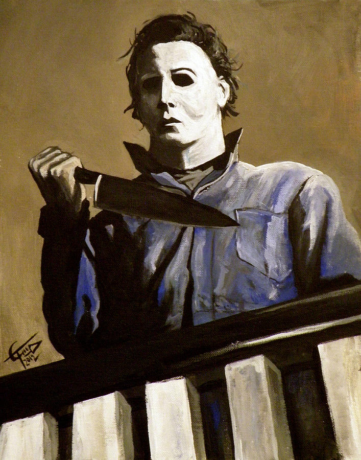 Halloween Painting - Michael Myers by Tom Carlton