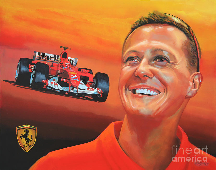 Michael Schumacher Painting - Michael Schumacher 2 by Paul Meijering