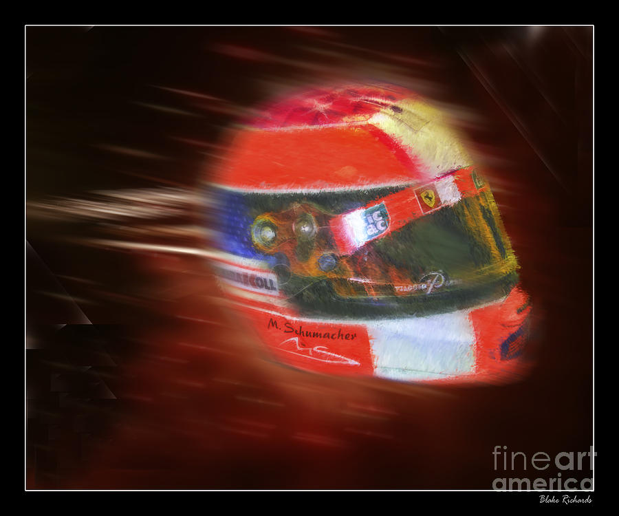 Michael Schumacher Helmet Photograph by Blake Richards