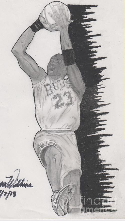 Micheal Jordan Drawing by Sarina Wilkins - Fine Art America