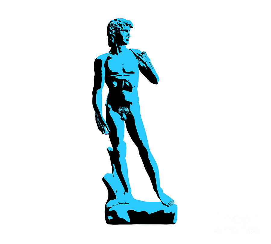Michelangelos David - Stencil Style Digital Art