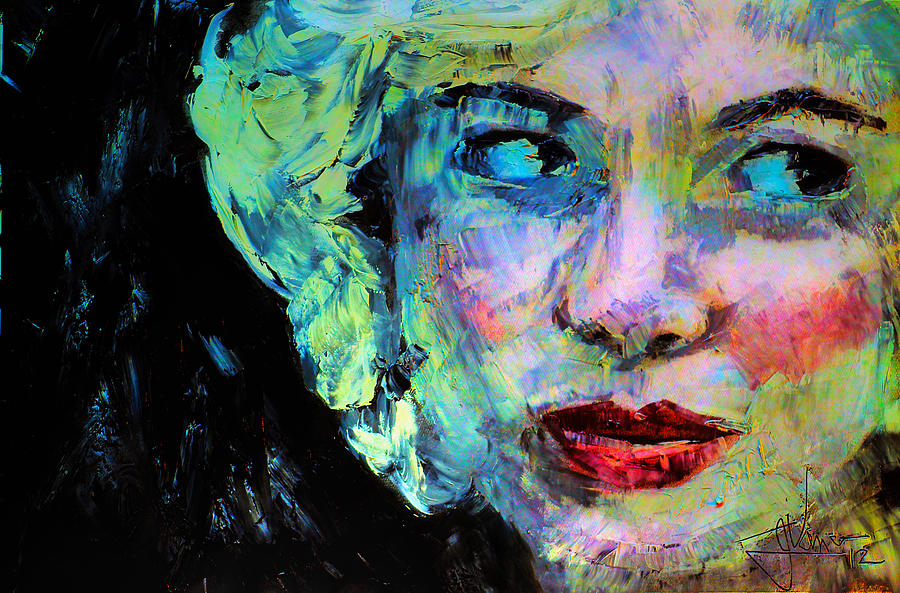 Michelle as Marilyn Digital Art by Jim Vance