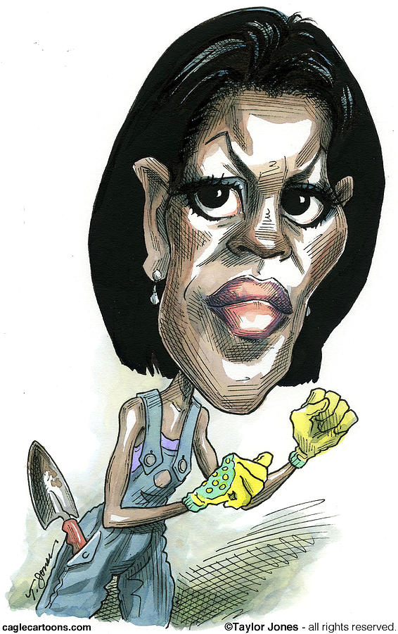 Michelle Drawing - Michelle Obama by Taylor Jones