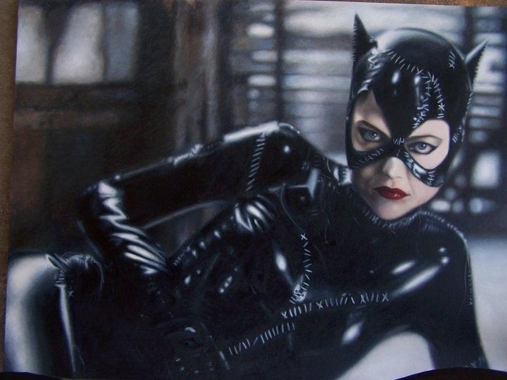 Michelle Pfeiffer-Cat Woman Painting by Shane Cox