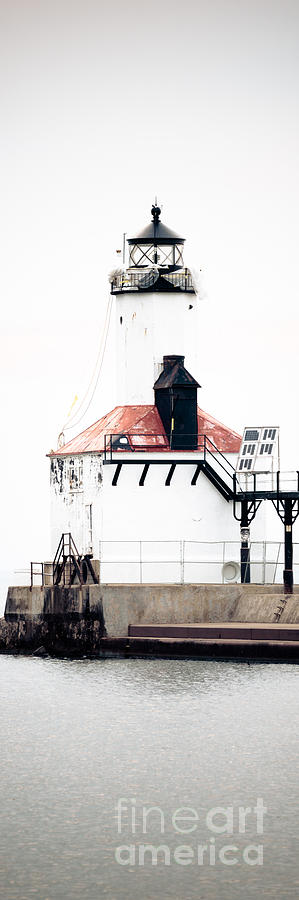 Michigan City Lighthouse Vertical Panorama Photograph by Paul Velgos