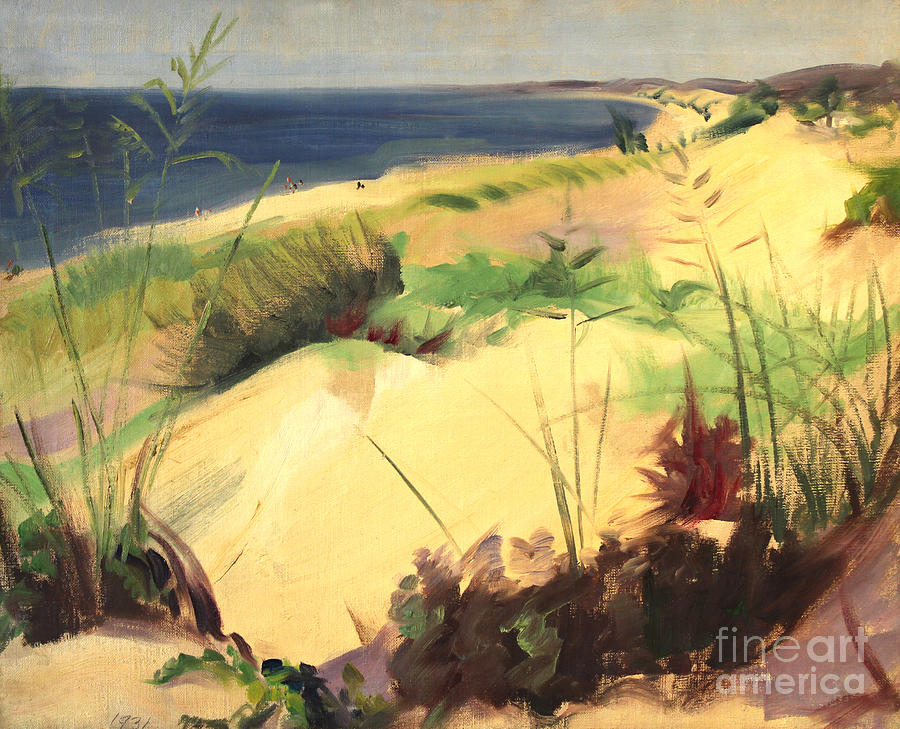 Michigan Dunes 1930s Painting by Art By Tolpo Collection