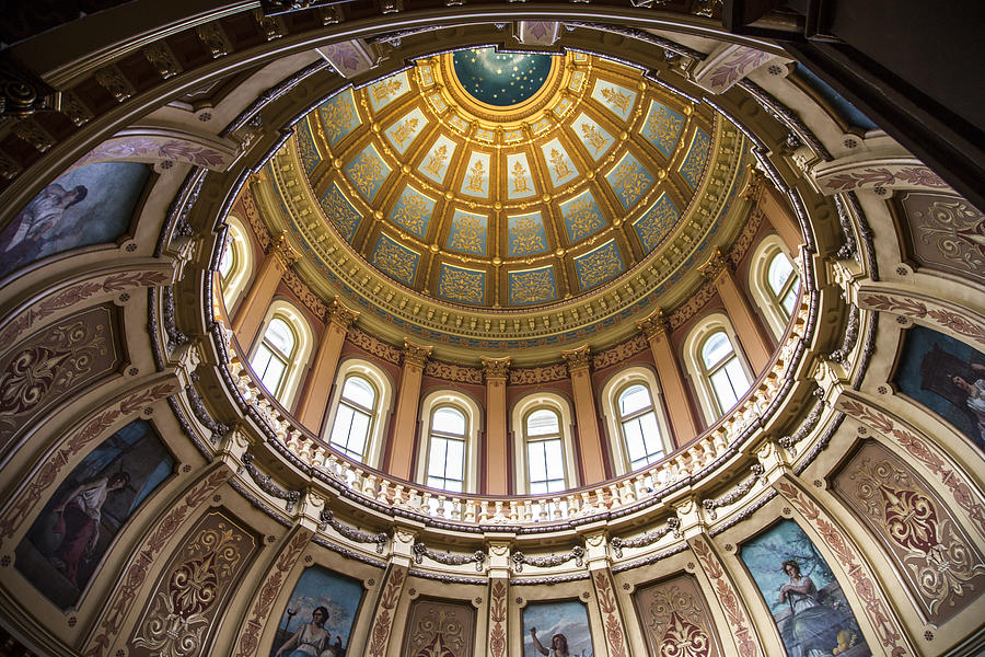 Michigan State Capitol Dome in Color  Photograph by John McGraw