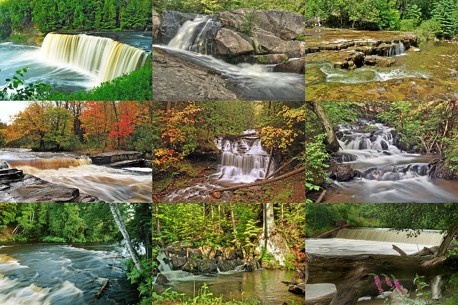 Michigan Waterfall Collection 1 Photograph by Michael Peychich