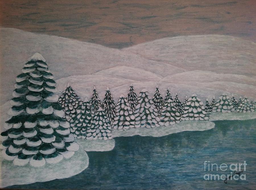 Michigan winter Painting by Jasna Gopic