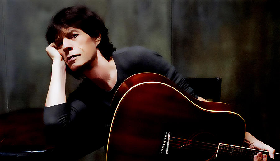 Mick Jagger Digital Art - Mick Jagger And Guitar by Brian Reaves Mick Jagger Digital Art - Mick Jagger And Guitar by Brian Reaves