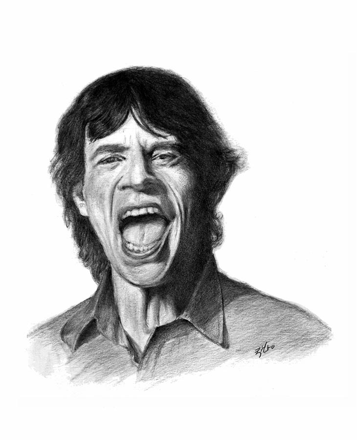 Mick Jagger Drawing by Lou Ortiz - Fine Art America