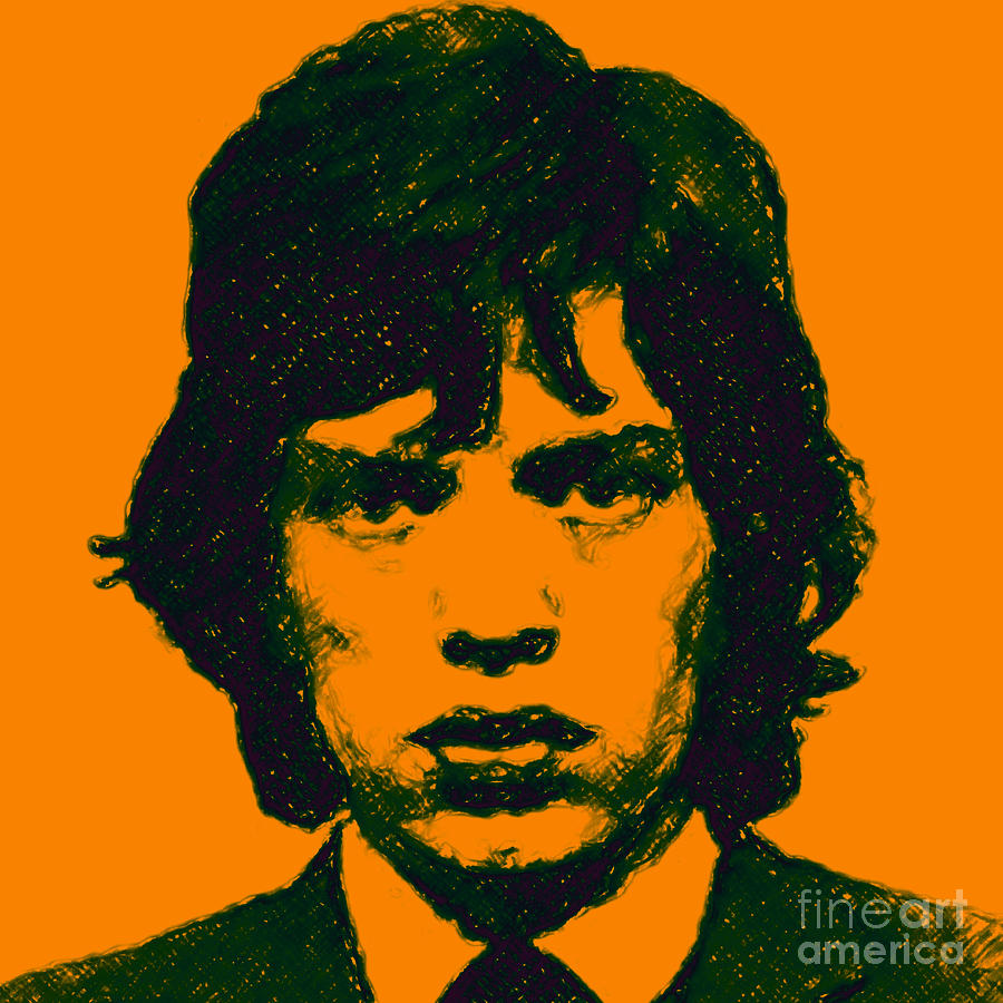 Mick Jagger square Photograph by Wingsdomain Art and Photography