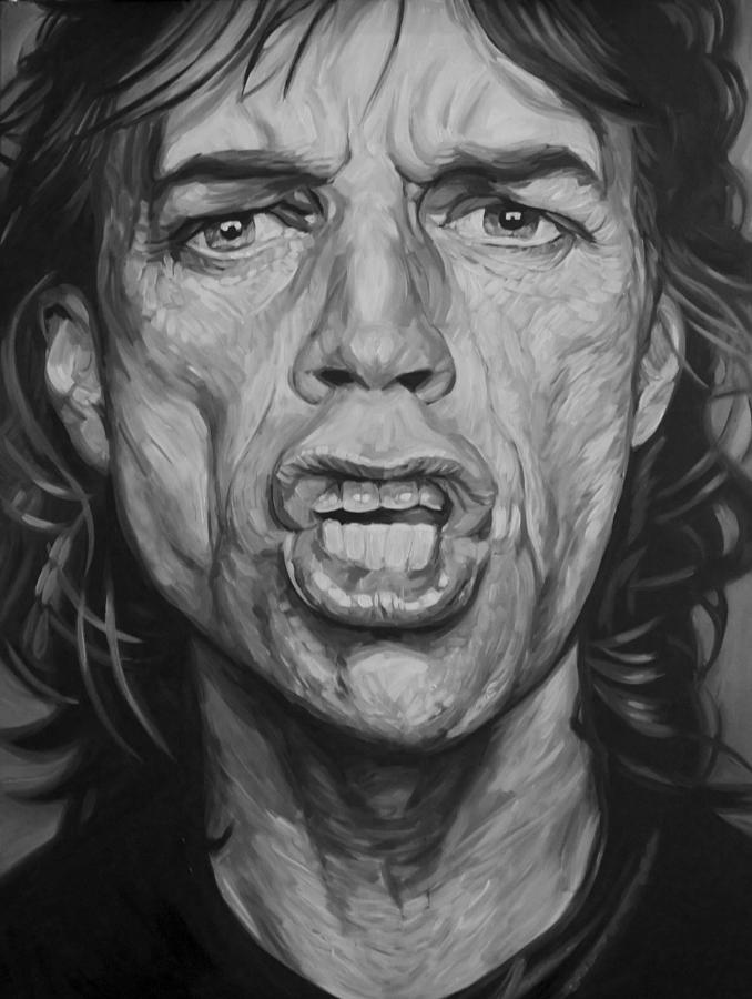 Mick Jagger Drawing by Steve Hunter