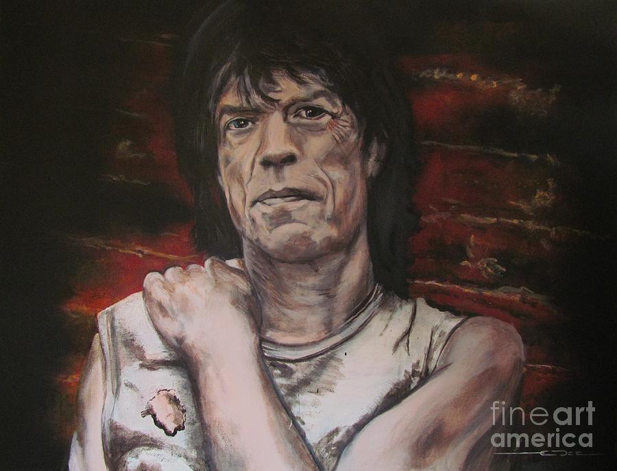 Mick Jagger - Street Fighting Man Painting by Eric Dee