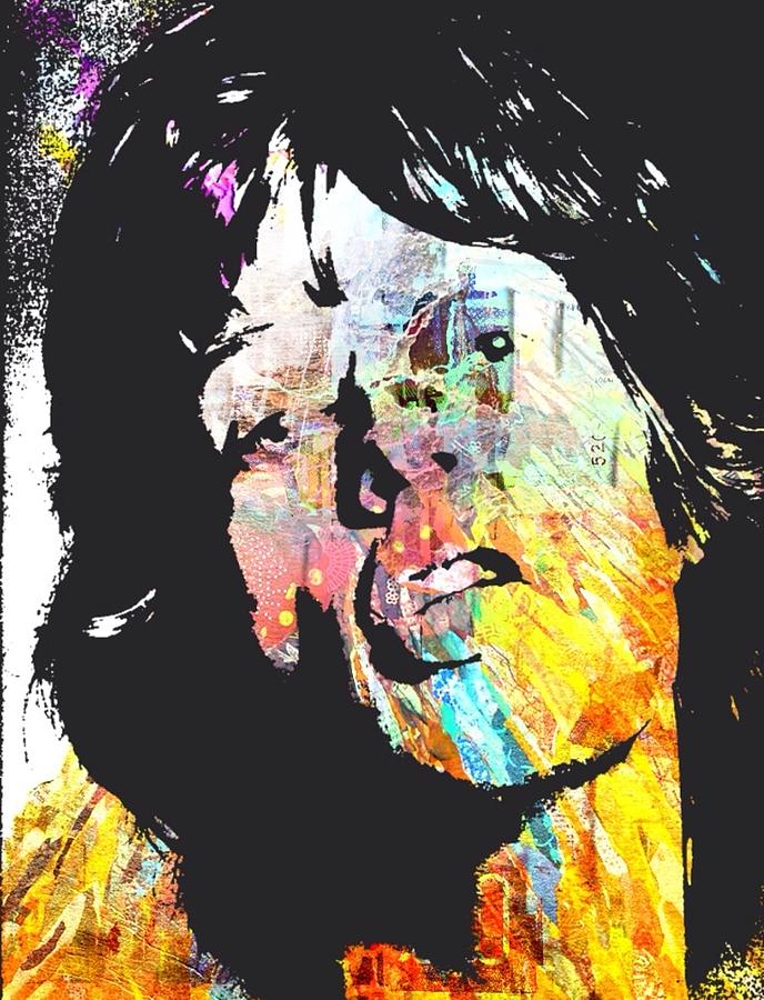 The Rolling Stones Digital Art - Mick Jagger by Trisha Buchanan