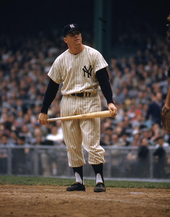 Mickey Mantle in Yankee Stadium Photograph by Retro Images Archive