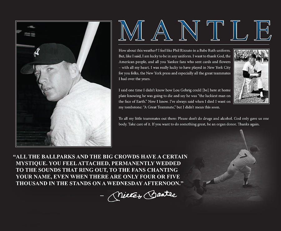 Mickey Mantle Photograph - Mickey Mantle by Retro Images Archive