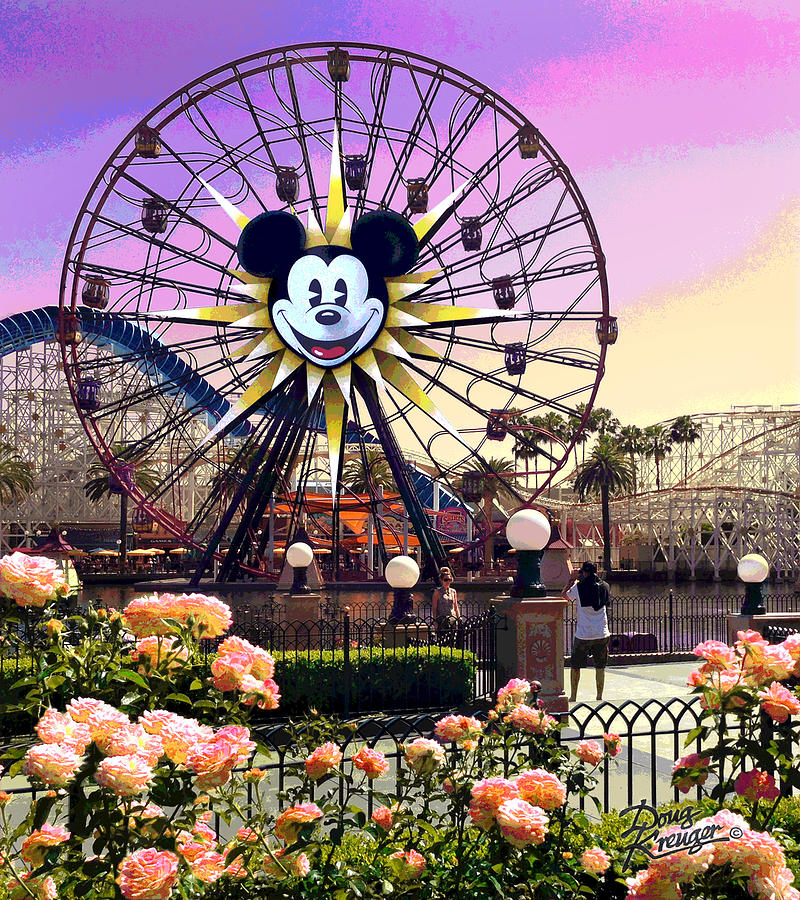 Mickey's Fun Wheel Digital Art - Mickeys Fun Wheel II by Doug Kreuger