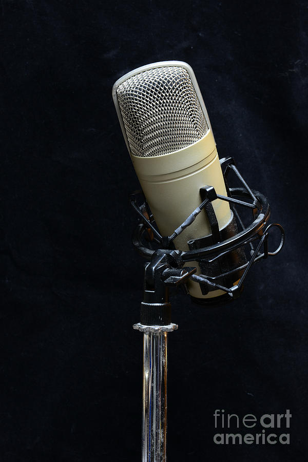 Still Life Photograph - Microphone on Black by Paul Ward