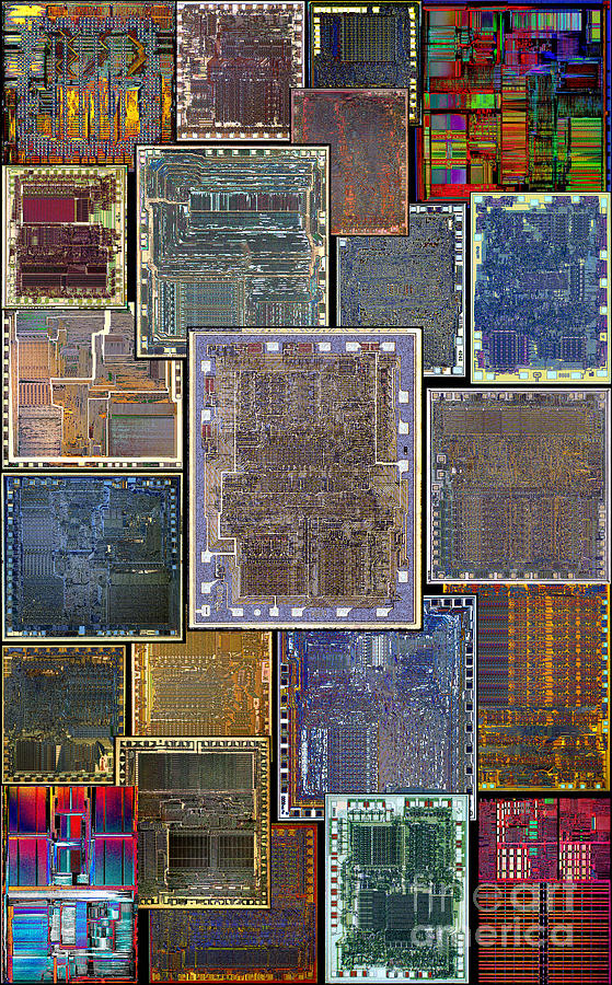 Microprocessor Montage Photograph by Steve Emery