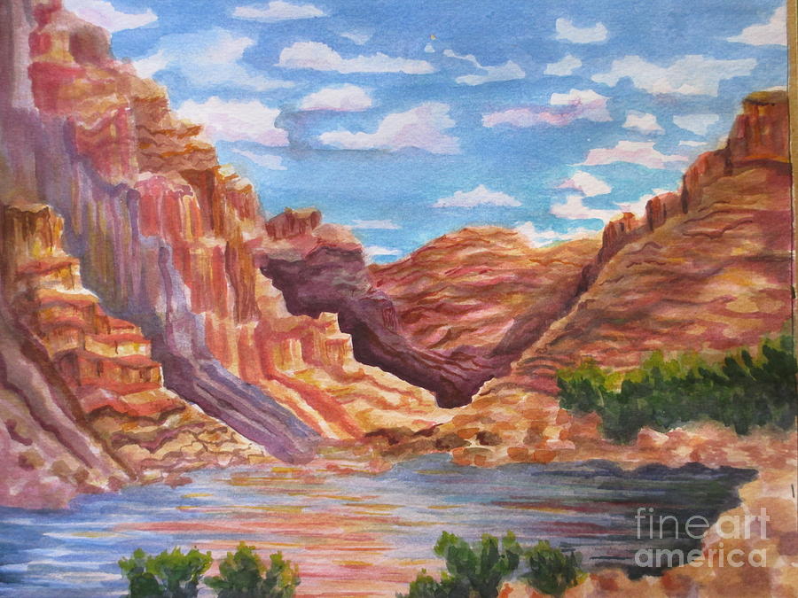 Mid Afternoon Near the Grand Canyon Painting by Lynn Maverick Denzer