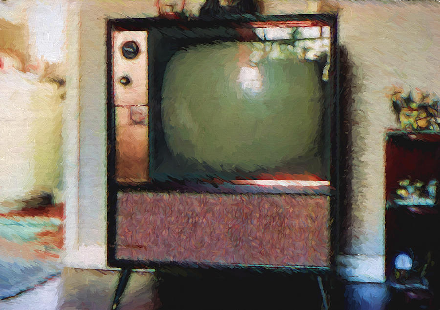 Mid Century Television Digital Art by Cathy Anderson