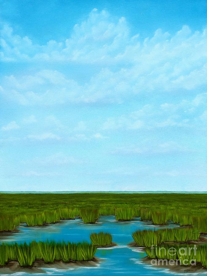Mid Day Marsh Painting