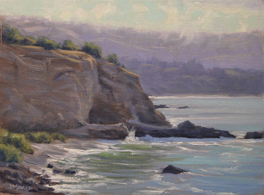Palos Verdes Painting - Mid Morning Palos Verdes Coast by Joe Mancuso