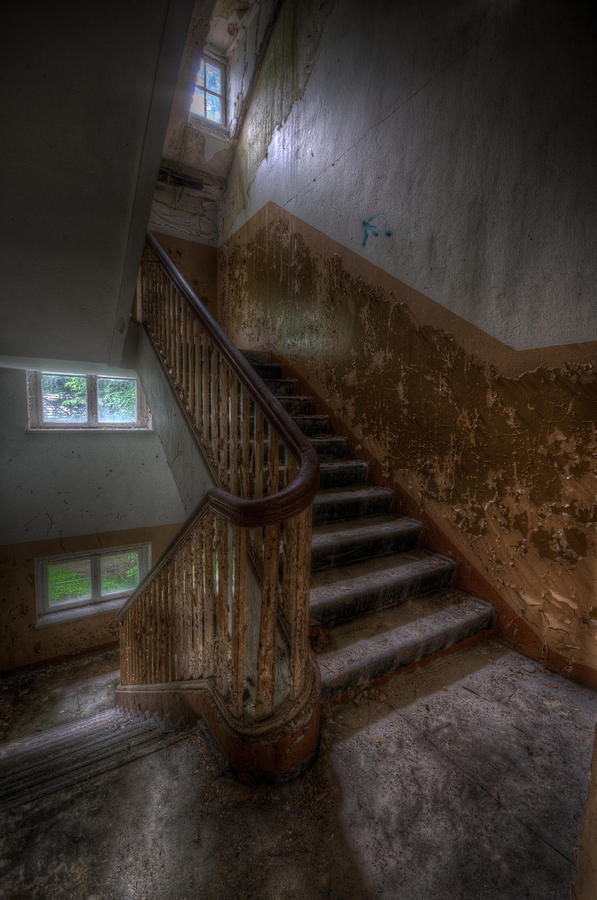 Mid stairs Digital Art by Nathan Wright