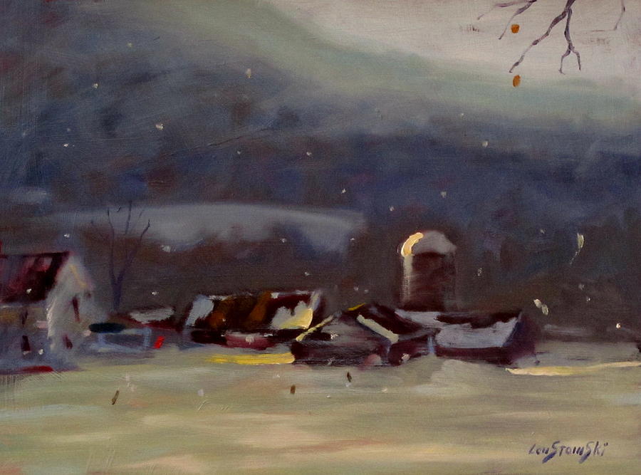 Farm Painting - Mid Winter by Len Stomski