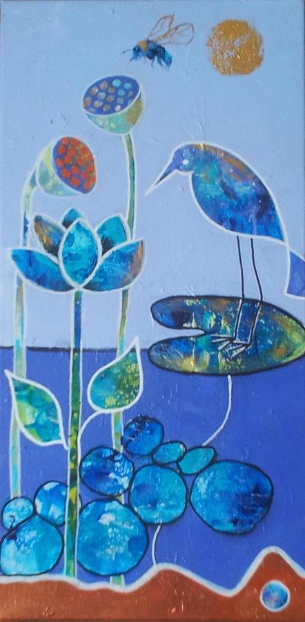 Bluebird Painting - Midday by Almeta Lennon