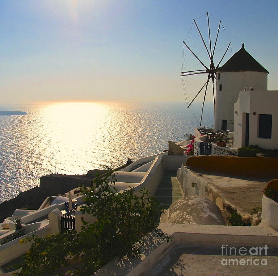 Midday on Santorini Photograph by Suzanne Oesterling