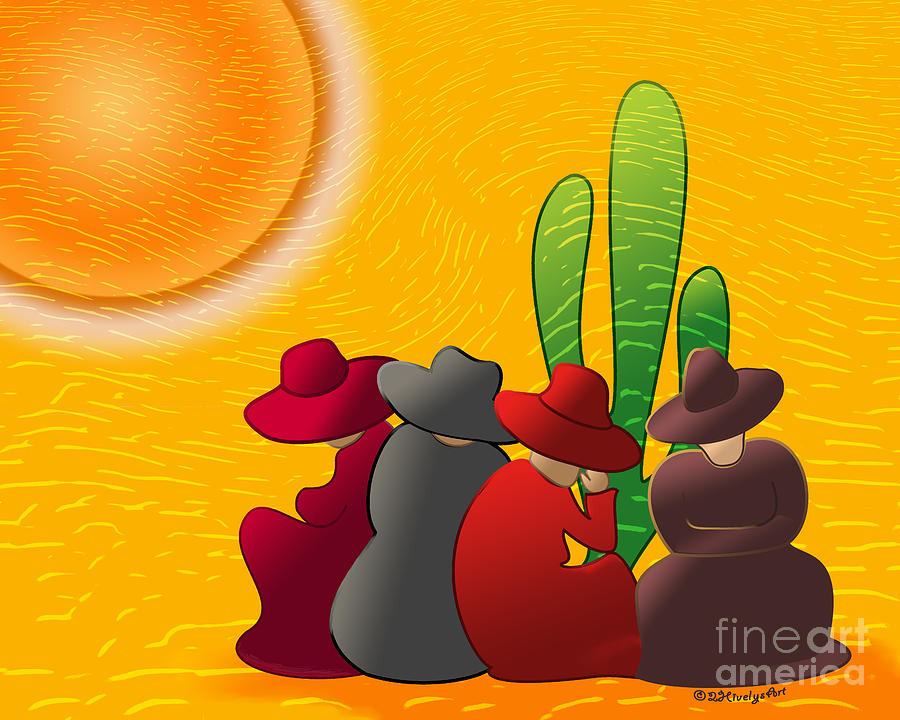 Hat Painting - Midday Siesta by Two Hivelys