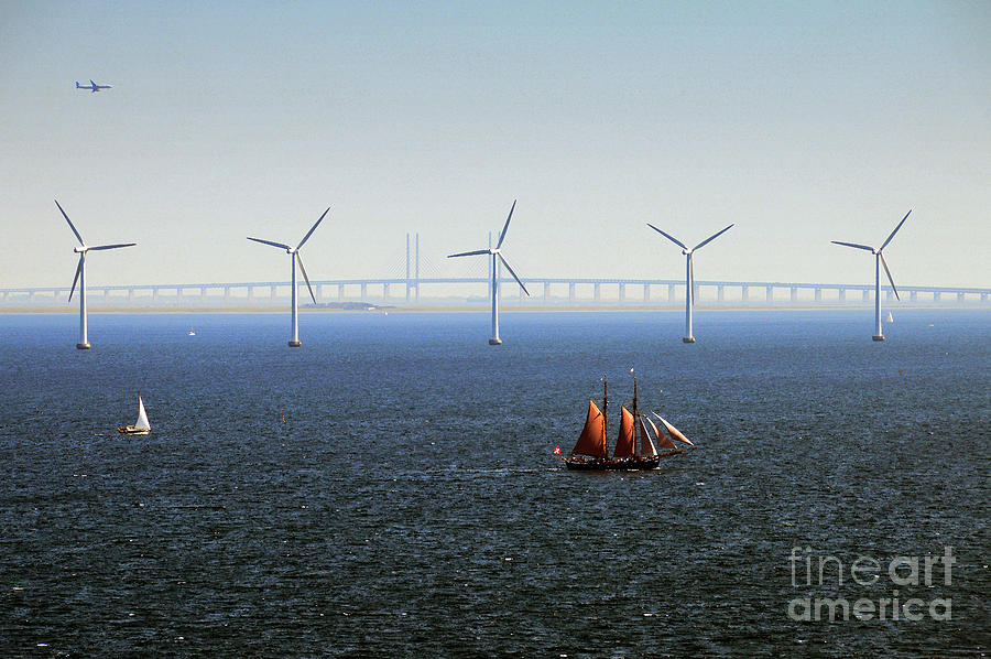 Middelgrunden Wind Farm in Denmark Photograph by Catherine Sherman