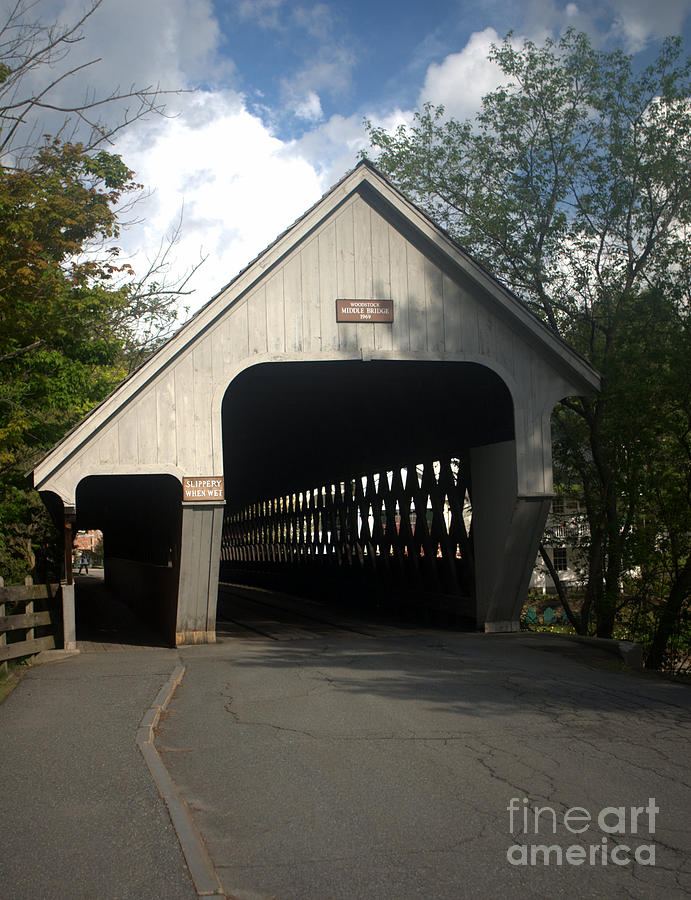Middle Bridge - Woodstock Vermont  Photograph by John Greco