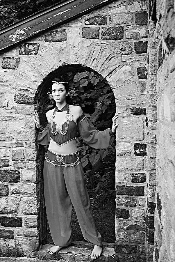 Black And White Photograph - Middle Eastern Princess 2 by Stephanie Grooms