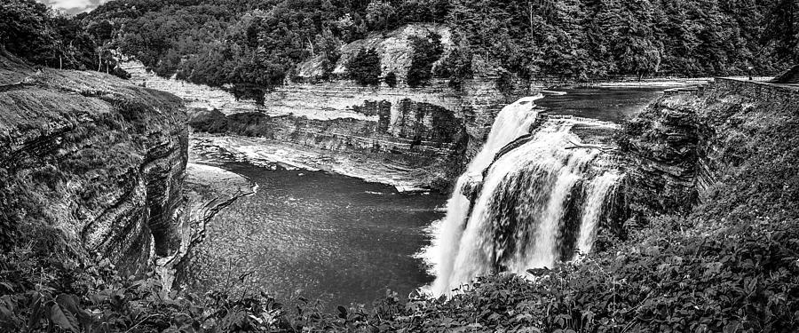 Middle Falls Black and White Photograph by Rick Bartrand