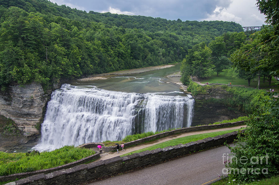 Letchworth State Park Photograph - Middle Falls by Wayne  Johnson