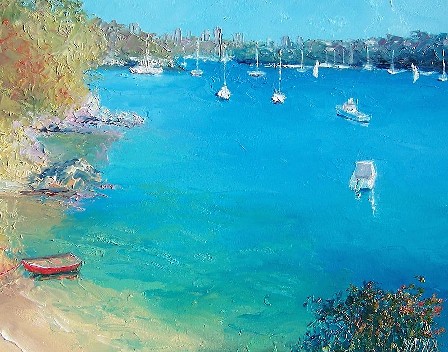 Beach Painting - Middle Harbour Sydney by Jan Matson