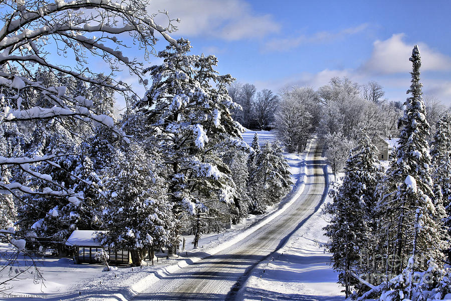 Winter Photograph - Middle Road Franklin by Deborah Benoit
