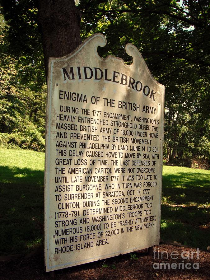 Middlebrook - Revolutionary War Photograph by Susan Carella