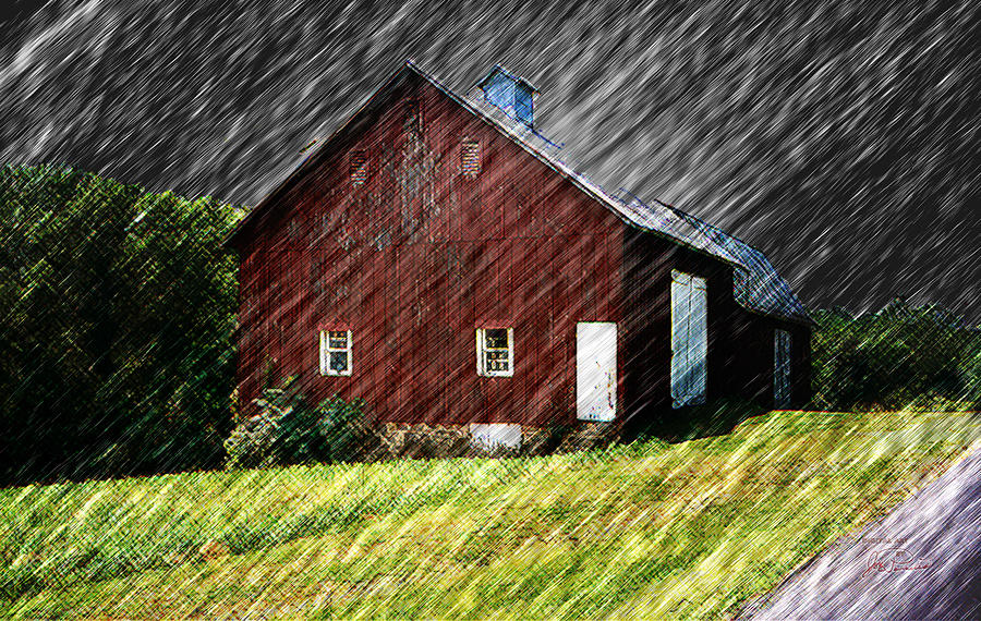 Middleburg Barn in a Rainstorm Digital Art by Joe Paradis
