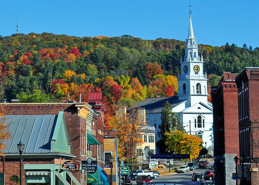 Fall Photograph - Middlebury Vermont by Tony Ambrosio