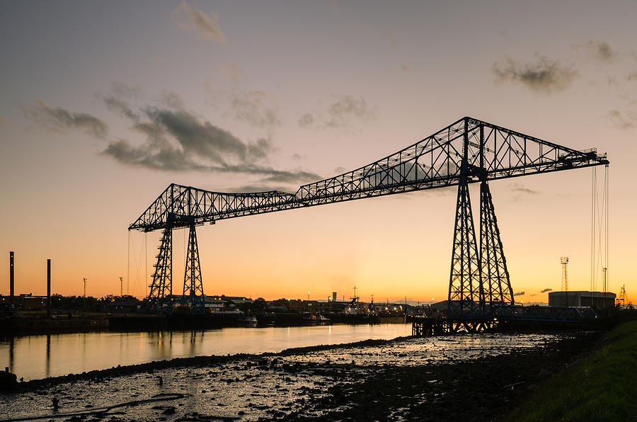 Middlesbrough Transporter Bridge At Dusk Photograph by David Head