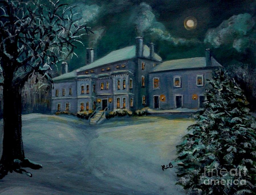 Midnight at the  Lyman Estate Painting by Rita Brown