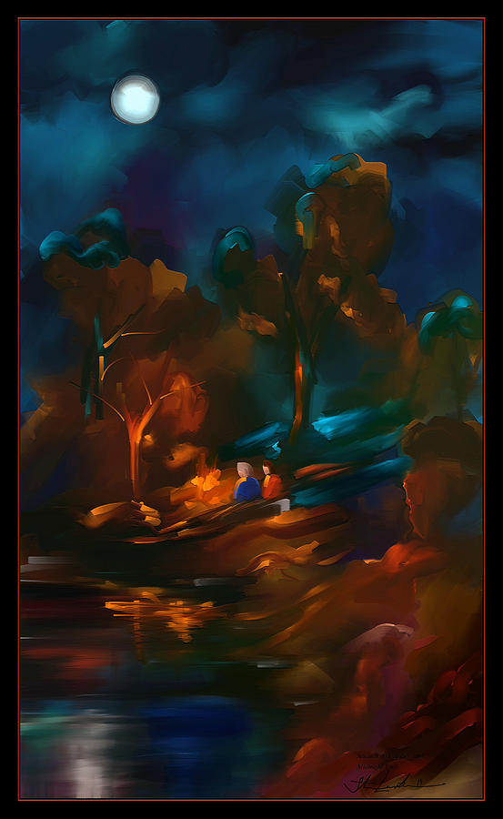 Midnight Fire - Scratch Art Series - # 64 Painting by Steven Lebron Langston