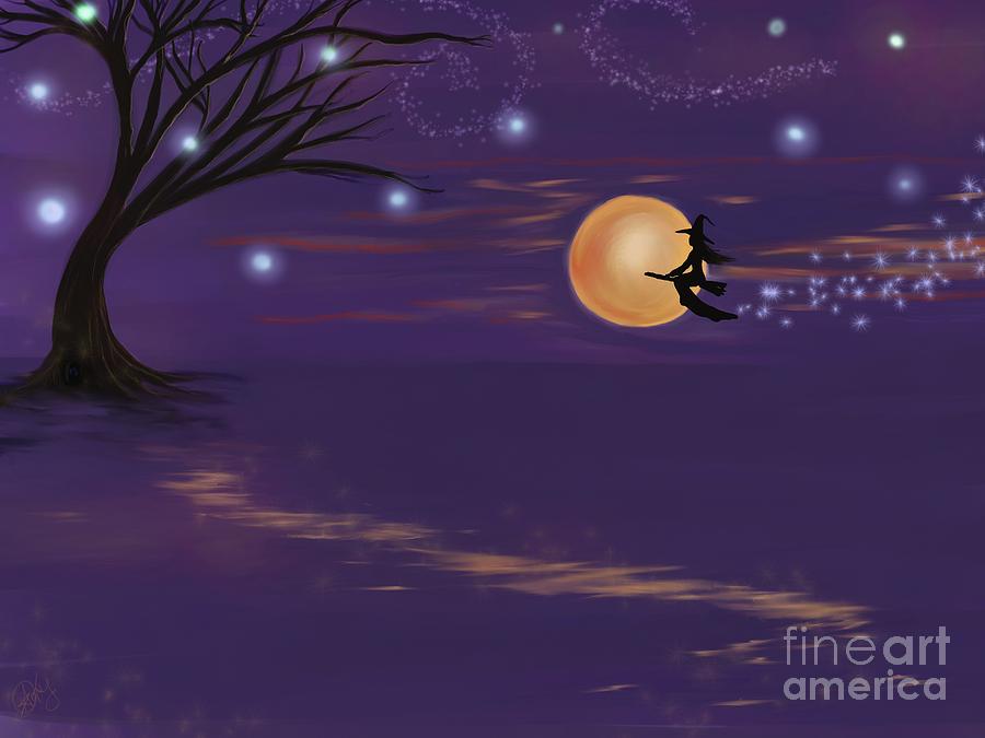 Midnight Flight Painting by Roxy Riou