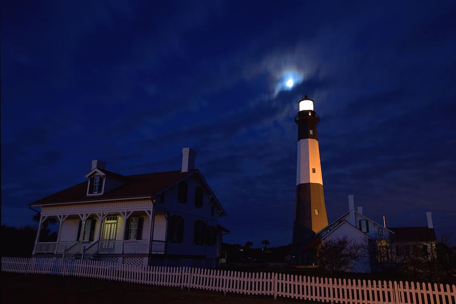Midnight Moon Over Tybee Island Photograph by Gordon Elwell